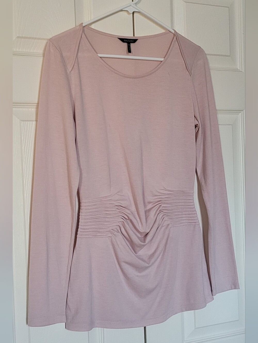 Daisy Fuentes "Life of the Party" L/S Top in a Soft Blush Pink